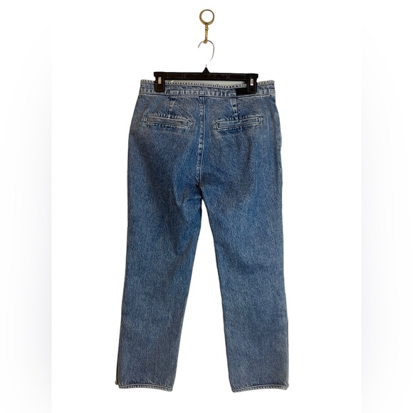 RtA Matisse Straight Leg Jeans Size Small Blue Button Fly Drawstring Anke Crop - Picture 4 of 11